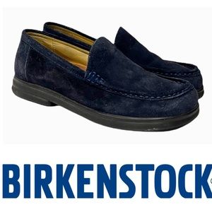 Birkenstock Blue Suede Loafers